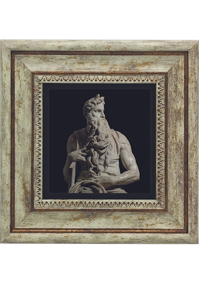 Musa'nın Hükmü Heykeli Heykeltıraş: Michelangelo Baskılı Taş Tablo 20x20