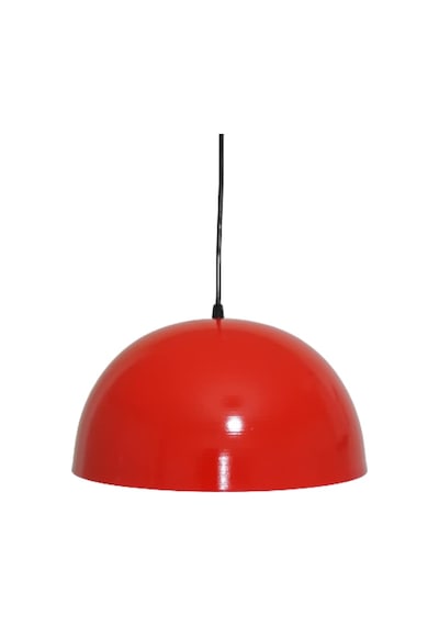 Riolight Modern Kırmızı Içi Beyaz Tekli Metal Sarkıt Çap: 30Cm