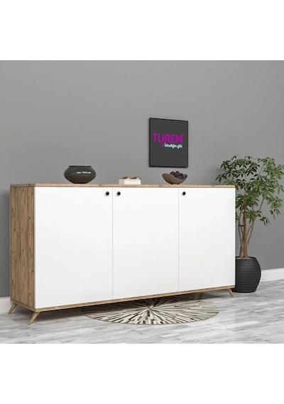 Meşe Konsol Mdf Beyaz