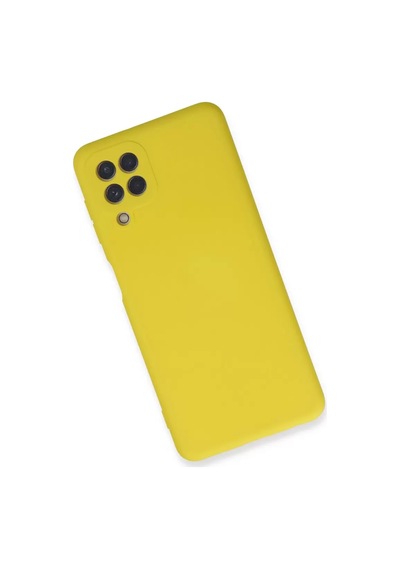 Newface Samsung Galaxy A22 Kılıf Nano İçi Kadife Silikon - Sarı