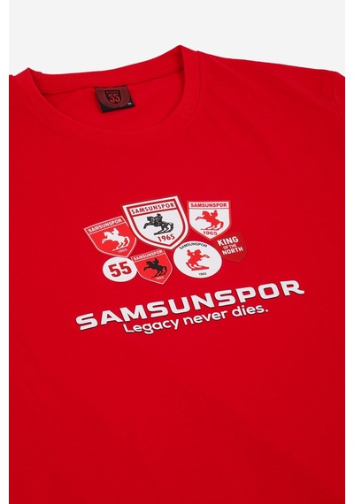 Samsunspor Legacy Never Dies Baskılı T-shırt Kırmızı