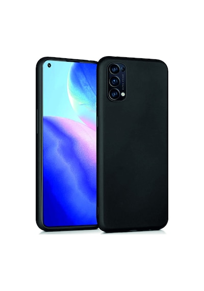 Oppo Reno 5 Kılıf Kamera Korumalı Silikon Rubber Arka Kapak Siyah