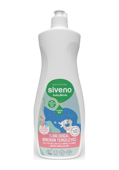 Siveno %100 Doğal Emzik ve Biberon Temizleyicisi Bitkisel Elde Bulaşık Sabunu Nemlendirici Vegan 500 ml
