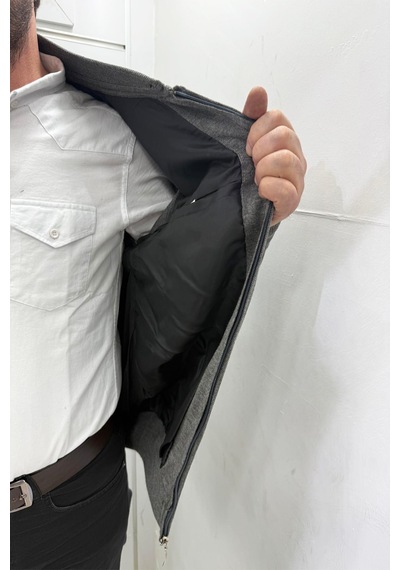 Santa Dmctekstil Erkek Snt-853 Desenli Klasik Kesim Rahat Kalıp Hakim Yaka Kışlık Battal Yünlü Ceket Gri Santa Dmctekstil Erkek Snt-853 Desenli Klasik Kesim Rahat Kalıp Hakim Yaka Kışlık Battal Yünlü Ceket Gri