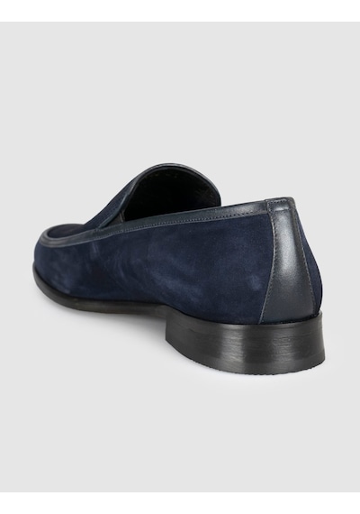 Cabani Premium Deri Lacivert Erkek Loafer