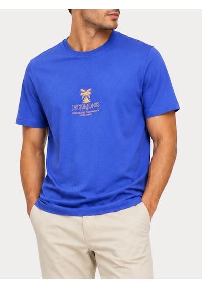 Jack & Jones Jorhyeres Tee Ss Crew Neck Fst Mavi