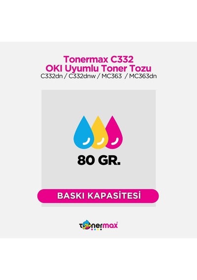 Uyumlu Tonermax Oki 46508735 Mavi Toner Tozu / C332 / Mc363
