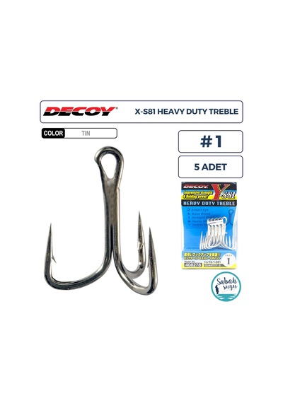 Decoy Y-s81 Heavy Duty Treble Üçlü İğne Tın 1 5 Adet