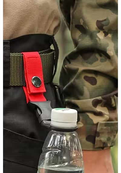 Technostation Kampçı Balıkçı Outdoor Pet Şişe Taşıma Aparatı Sağlam Kemere Takılan Su Şişe Taşıma Aparatı Kahverengi