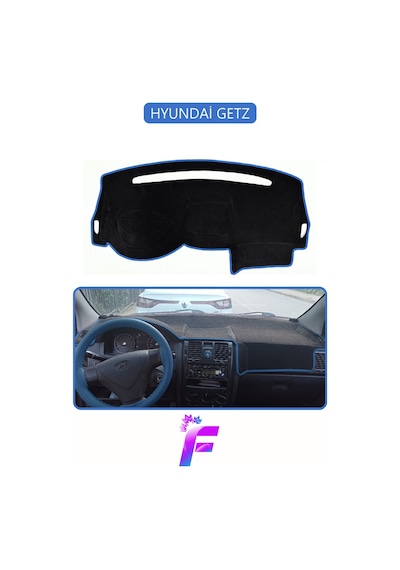 Hyundai Getz Uyumlu Ön Torpido Örtüsü Hızlı Ve Kolay Montaj Kaymaz Tasarım Tam Koruma G35 Mavi
