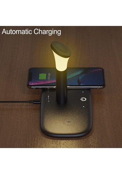 Lexroo Bw02 Aple Kablosuz Wireless Hızlı Şarj Standı Iwatch Airpods Apple iPhone Uyumlu 11 11 Pro 12 12 Pro 13 Standart