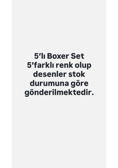 Erkek Çocuk Desenli Boxer 5'li Renkli