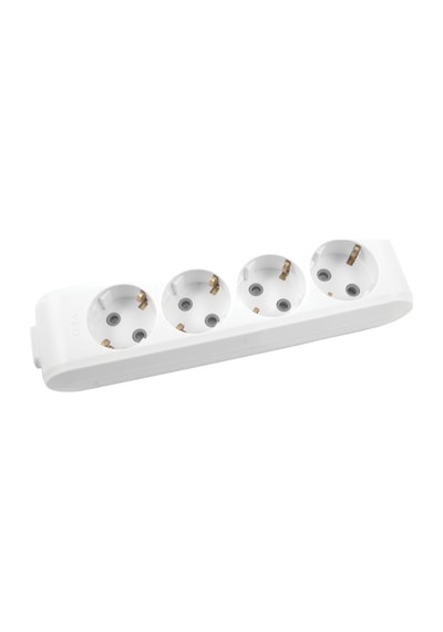 Viko Multi-let 4'lü Grup Priz Topraklı Çocuk Korumalı Klemensli Beyaz - 90113400