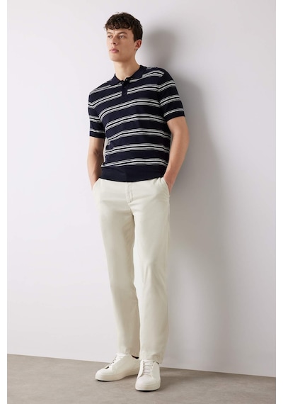 DeFacto Regular Fit Polo Yaka Çizgili Kısa Kollu Yumuşak Tuşeli Triko Tişört E2665AX25SPNV64 DeFacto Regular Fit Polo Yaka Çizgili Kısa Kollu Yumuşak Tuşeli Triko Tişört E2665AX25SPNV64