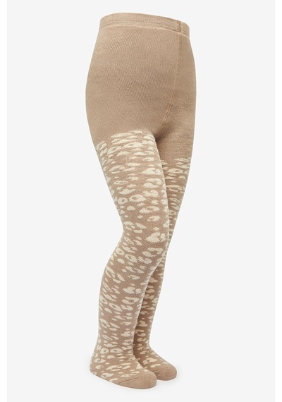 Penti Kız Çocuk Pretty Leopard Towel Acı Kahverengi Külotlu Çorap