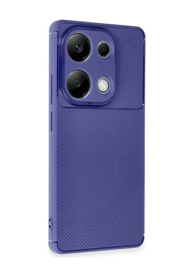Herşeytrend Xiaomi Redmi Note 13 Pro 4g Kılıf Auto Focus Karbon Kapak - Lacivert Çok Renkli