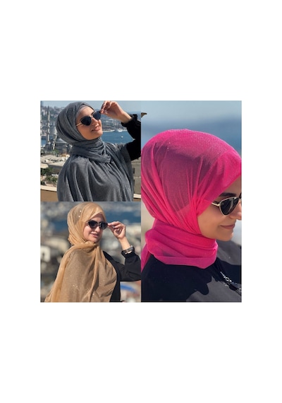 Aldaıyr 3 Simli Şifon Şal Çok Rrenkli13