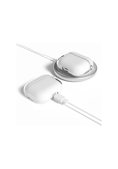 Soft Yumuşak Şeffaf Esnek Silikon Airpods 3 İle Uyumlu Kulaklık Kılıfı Ve Karabina Anahtarlık Şeffaf, Airpods 3 Diğer