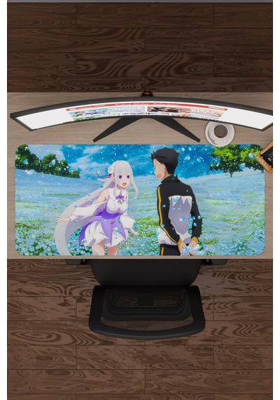 Re Zero Kaymaz Dikişli Kauçuk Oyuncu Mousepad V3 - 90x40 Xxl Gaming Mouse Pad Fare Altlığı