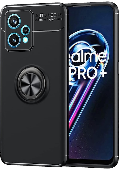 Realme 9 Pro Focus Serisi Yüzük Standlı Silikon Kılıf - Al3363