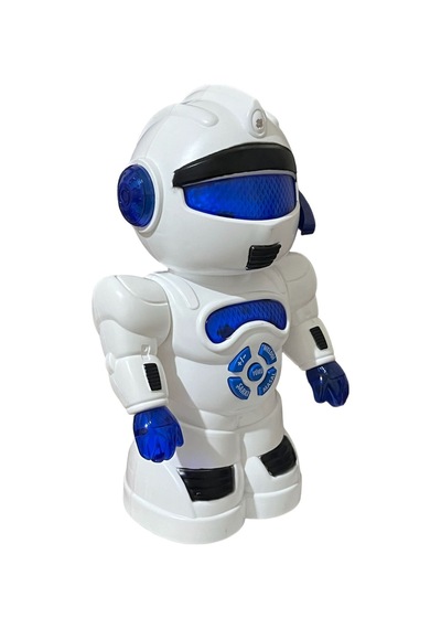 Robot Çarp Dön Sesli Işıklı 15 Fonksiyonlu Robot 25 Cm Mavi