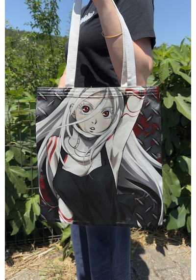 Zipzap Deadman Wonderland V4 Yazlık Kışlık Çift Taraflı Kanvas Baskı Bez Çanta Anime Çantası