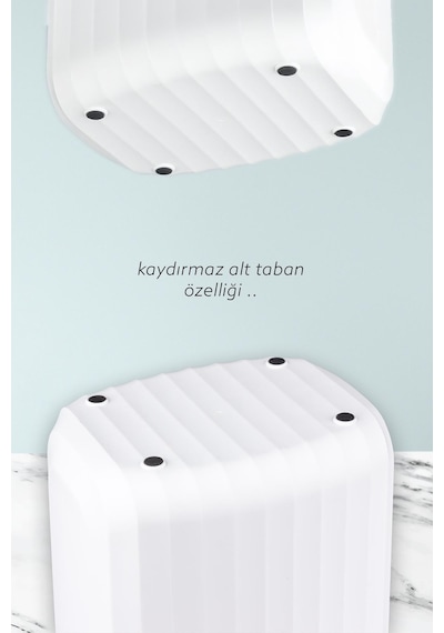 Okyanus Home Hareket Sensörlü 12lt Kırık Beyaz Çöp Kovası Beyaz