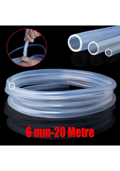 Şeffaf Terazi Hortumu İç Çap 6 Mm Termosifon Otomobil Kapı Fitili 20 Metre