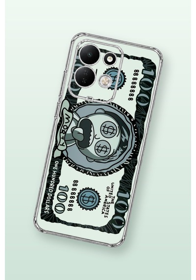 Redmi 17 4g/5g Uyumlu Morty Dolar Baskılı Silikon Kılıf
