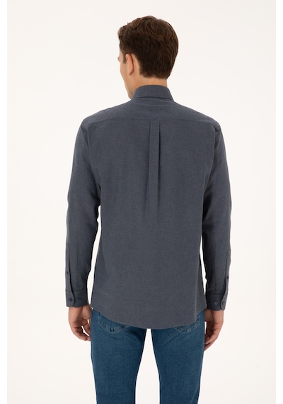 U.s. Polo Assn. Erkek Açık Lacivert Gömlek Desenli 50308554-vr059 Acık Lacıvert