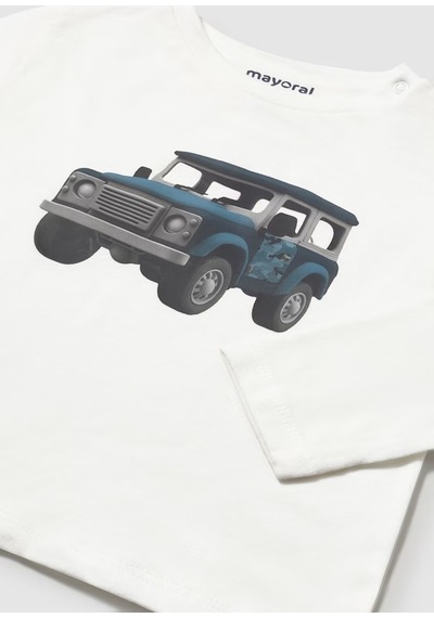 Mayoral Uzun Kollu Erkek Bebek T-shirt 2066 Krem