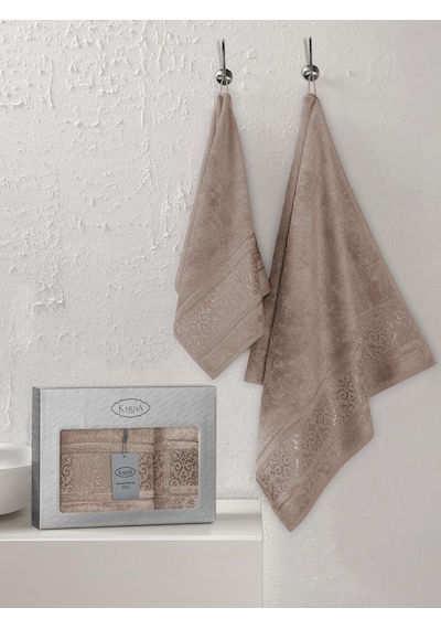Bambu Havlu Takımı Doğal Ve Yumuşak Dokulu 50x90 Bej