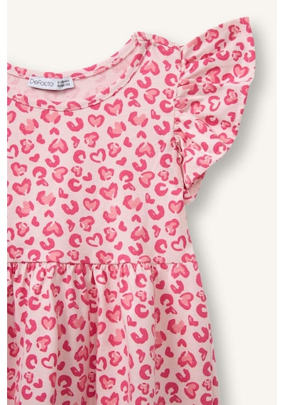 Defacto Desenli Askılı Elbise Kız Bebek H2176a526smpn364 Pembe-pn364