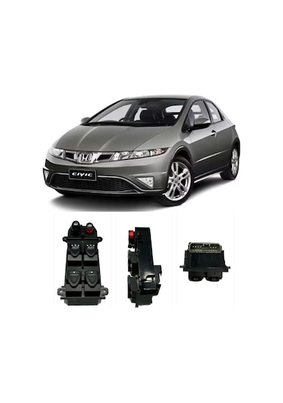 Honda Civic Hatchback Cam Düğme Ön Sol Çift Auto 2007-2011 Fn2