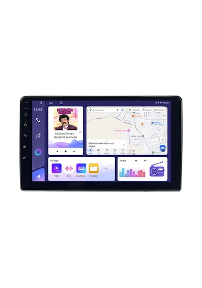 Renault Megane 9" 2003-2009 Carplay Android Auto Navigasyon Kameralı 4gb Ram 32gb 9"