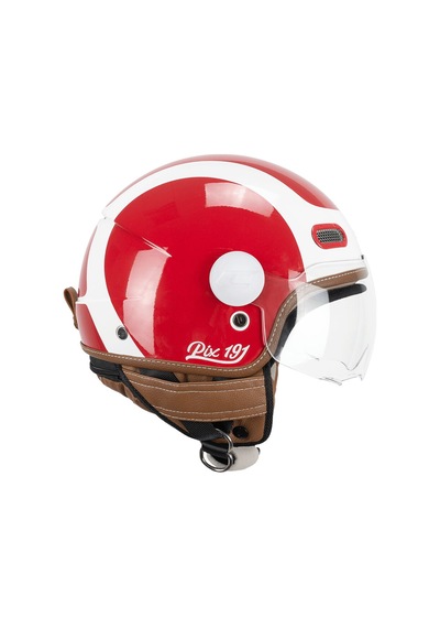 Cgm 191g Pix Sprint Rosso Bianco Sagomata Açık Kask Kırmızı-beyaz