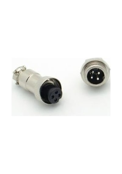 Konnektör - M12 - Erkek+Dişi - 4 Pin