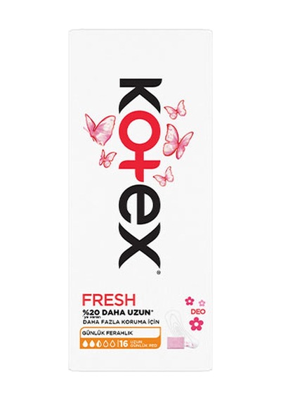 4 Adet Kotex Uzun Günlük Ped Tekli Paket 16'lı