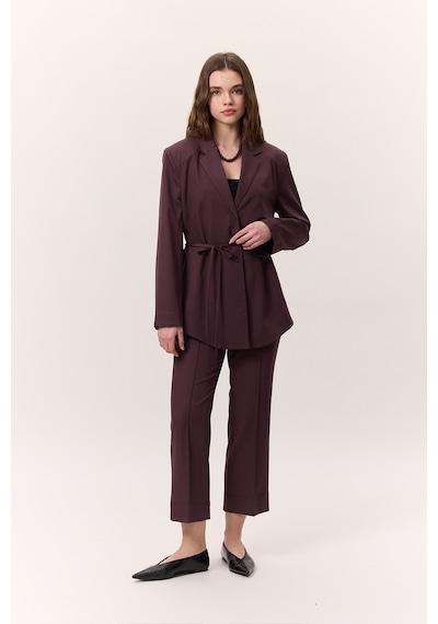 Manuka Çima Dikişli Kumaş Pantolon Bordo Bordo