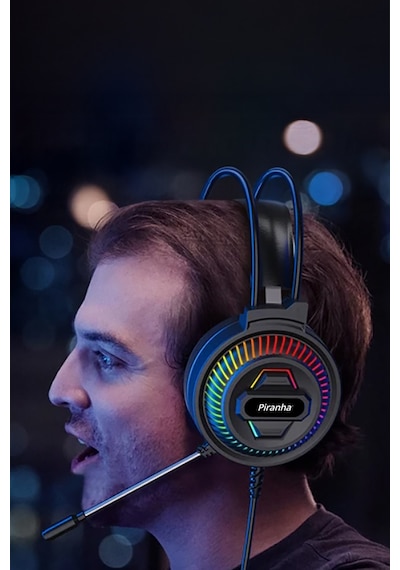 2175 Rgb Led Işıklı Gaming Kulaklık Kablolu Mikrofonlu Headset 50 Mm