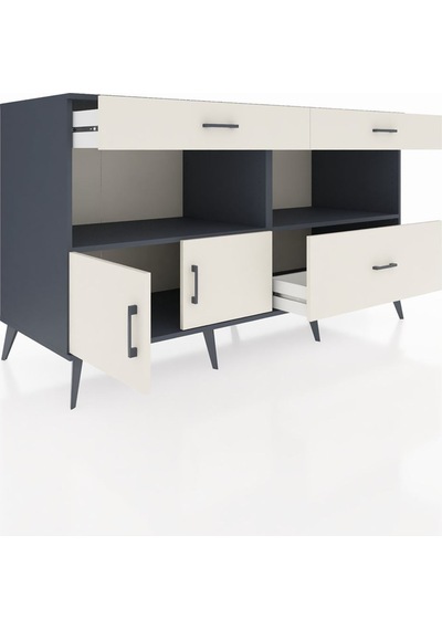 Kronos Konsol 2 Raflı 3 Çekmeceli 2 Kapaklı 176x59x99 Antrasit-ay Antrasit-aytaşı Kronos Konsol 2 Raflı 3 Çekmeceli 2 Kapaklı 176x59x99 Antrasit-ay Antrasit-aytaşı