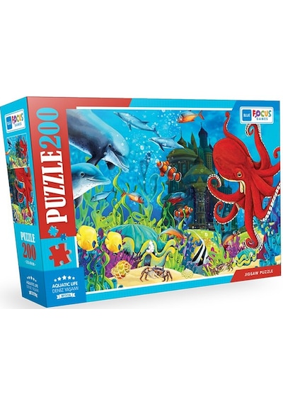 200 Parça Puzzle - Aquatıc Lıfe Denız Yaşamı