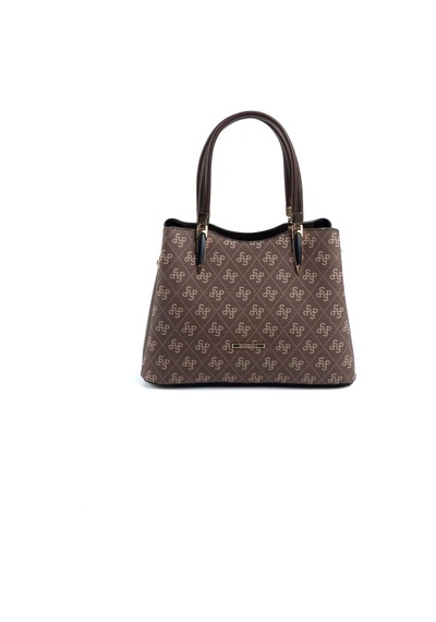 Silver Polo Sp1205 Kadın El Çantası Monogram Kahve-kahve
