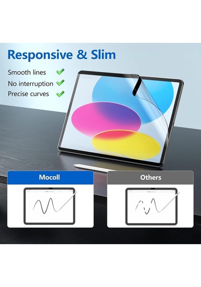 Apple Uyumlu iPad 10. Nesil 10.9 Inç Ekran Koruyucu Magnetic Mıknatıslı Kağıt Hissiyatlı