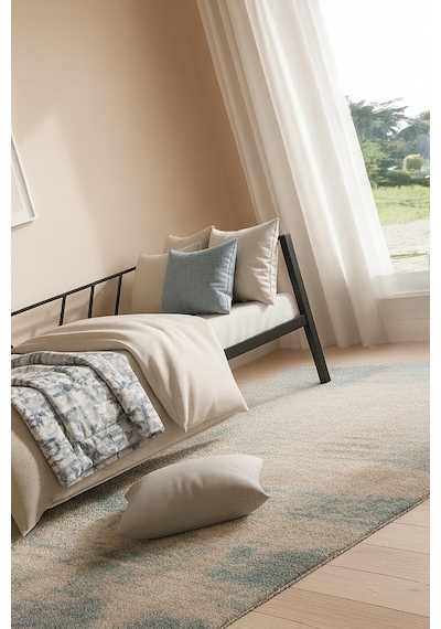 Alchera Daybed Tek Kişilik Sedir Metal Karyola Siyah