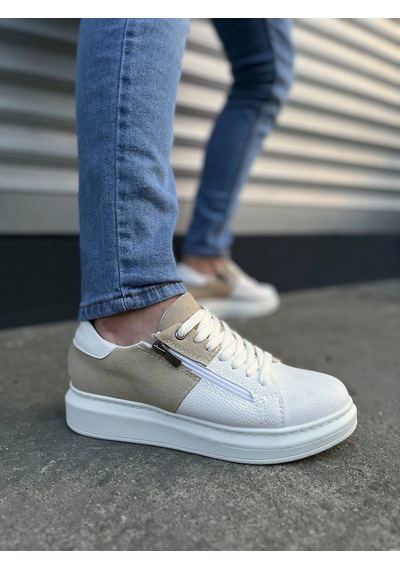 Mevese Roirraw Bağcıklı Ve Fermuarlı Süet Erkek Günlük Sneaker Ayakkabı - Beyaz Krem Krem - Beyaz Mevese Roirraw Bağcıklı Ve Fermuarlı Süet Erkek Günlük Sneaker Ayakkabı - Beyaz Krem Krem - Beyaz