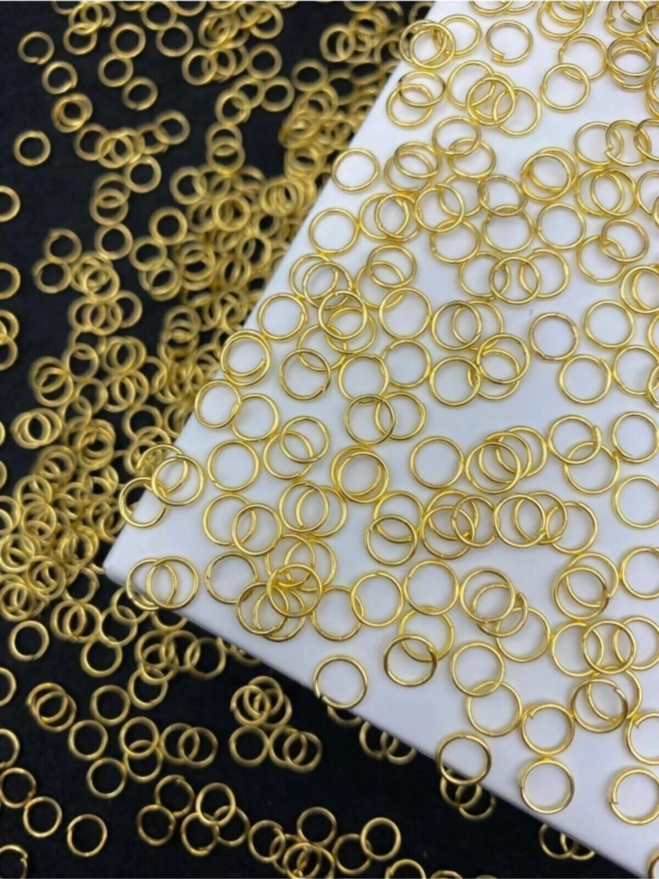 25gr Gold / Altın Sarısı Renk 6mm Metal Takı Yapım Halkası ,klips Halka Ort 370-410 Adet