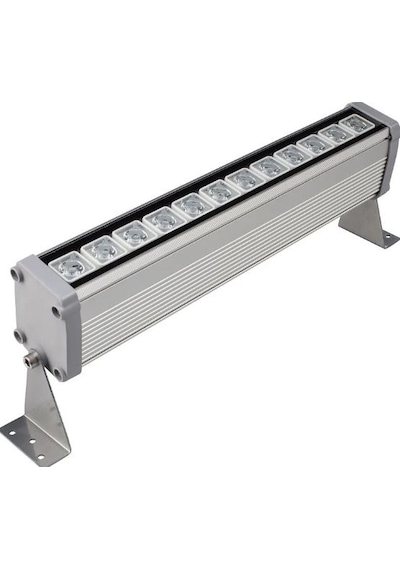 35 Cm Wallwasher Led Bina Dış Duvar Aydınlatma Kırmızı Işık Gri