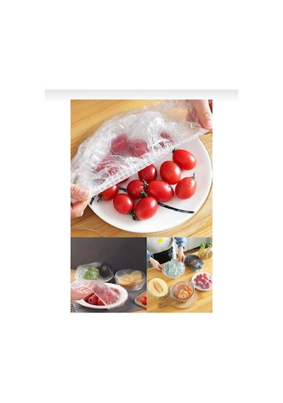100 Adet Gıda Bonesi Streç Kapak / Esnek Tabak Ve Kase Kaplama Bonesi / Yeniden Kullanılabilir Gıda Koruyucu Kapak / Diğer