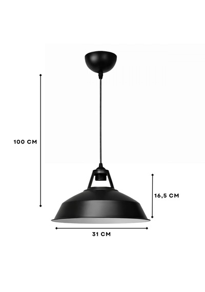 Homing Dock İskandinav Metal Sarkıt Siyah